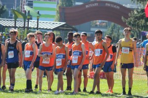 JV boys on the line.